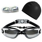 DUTUTU взрослый плавание защитные очки раз имеется плавание защитные очки раз имеется защитные очки плавание близко .-3.0 UV cut замутненный . предотвращение вода утечка предотвращение ремень купальная шапочка беруши прилагаются .