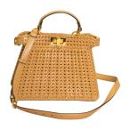 フェンディ FENDI ピーカブー ISeeU プチ ハンドバッグ ショルダー PEEKABOO アイシーユー ブラウン 8BN335 レディース F-YA1105