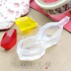 シリコンモールド クリスタル型 D 鏡面 クリア 48mm 1個 レジン型 レジンモールド シリコン 型 枠 約4.8cm アクセサリーパーツ レジン パーツ