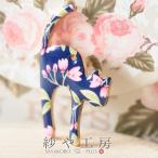 メタルチャーム 花柄猫 30mm ネイビー 1個 1ヶ 通し穴付 金属アレルギー対応 アニマルチャーム 亜鉛 ピアスチャーム 約3cm