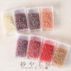 ビーズ 丸小ビーズ ピンクゴールドセット 2mm ピンク＆ゴールド 10ｇ 約0.2cm 丸ビーズ ８種 ガラス