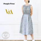 オーガニックコットン Ｖ＆Ａマートン柄ノースリーブフレアワンピース PeopleTree ピープルツリー フェアトレード