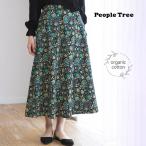 オーガニックコットン V&A サテン フレアスカート ヤスミン柄 PeopleTree ピープルツリー フェアトレード