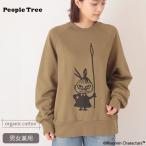 オーガニックコットン ムーミン ユニセックス裏毛スウェットトップ・槍を持つリトルミイ PeopleTree