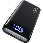 INIU Power Bank B5 (モバイルバッテリー 22.5W 20000mAh) 大容量 急速充電 PD 3.0 QC 4.0 /3台同時充電 LEDライト付き 残量表示 PSE認証済 USB C ブラック