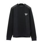送料無料 2 PRADA プラダ UJL21A 10UF ブラック ロゴ スウェット トレーナー