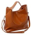 Dayfine Solid Soft Handbag Luxury Women Hobo PU Leather Tote Shopping Messe
