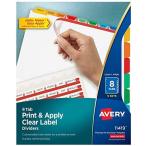 AVERY 8-Tab Binder Dividers, Easy Print &amp; Apply Clear Label Strip, Index Ma