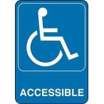 Hillman 841780 Accessible Symbol Visual Impact Self Adhesive Sign, Blue and