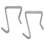 Alera ALE Single Sided Partition Garment Hook, Silver, Steel (Pack of 2)並行輸