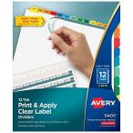 Avery 12-Tab Binder Dividers, Easy Print &amp; Apply Clear Label Strip, Index M