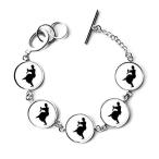 DIYthinker Dancer Art Peacock Dance Sports Bracelet Chain Charm Bangle Jewe