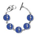 DIYthinker Swedish Football Player Cartoon Mummy Bracelet Chain Charm Bangl