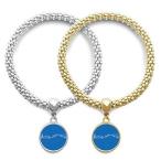 DIYthinker Blue Music Movg 5-le Staff Lover Bracelet Bangle Pendant Jewelry