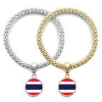 DIYthinker Thailand National Flag Asia Country Lover Bracelet Bangle Pendan