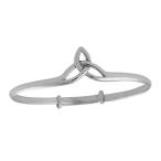 FashionJunkie4Life Sterling Silver Celtic Trinity Knot Bangle Bracelet, Tri