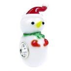 Queenberry Sterling Silver Christmas Snowman European Style Glass Bead Char