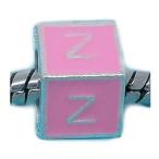 Alphabet Letter Charm Beads A-z Pink Enamel Charms (Choose From Menu) Pando