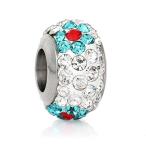 Sexy Sparkles Round Rhinestones Charm Bead Compatible for Most European Sna