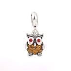 Sexy Sparkles Owl Charm Compatible with Most Major European Brand Bracelets
