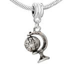 Sexy Sparkles Earth Globe Charm Bead Compatible for Most European Snake Cha