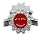 " Smiley Sun Face Charm" Bead Fits European Pandora Troll Chamilia Biagi Ka