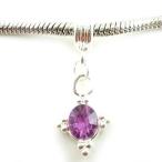 Sexy Sparkles Purple Color Rhinestone Dangle European Style for Snake Chain