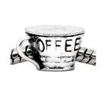 Sexy Sparkles Good Morning Coffee Cup Charm Bead for European Snake Chain C