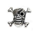 European Pirate Skull Charm Bead Spacer for Snake Chain Charm Bracelet並行輸入品