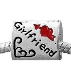 Sexy Sparkles European Love Girlfriend Triangle Charm Spacer Bead for Snake