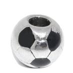 Sexy Sparkles European Soccer Ball Charm Spacer Bead for Snake Chain Charm