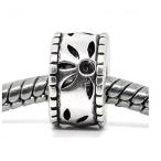 European Flower Pattern Cooper Charm Bead Spacer for Snake Chain Charm Brac