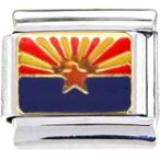 Stylysh Charms USA Arizona State Flag Enamel Italian 9mm Link PE048 Fits Tr