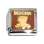 Stylysh Charms Coffee Mocha Enamel Italian 9mm Link FO031 Fits Traditional