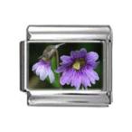 Stylysh Charms Violet Flowers Photo Italian 9mm Link GA012 Fits Traditional