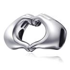 Sambaah Love Heart in Your Hand Charm Sterling Silver Finger Love Valentine