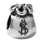Queenberry Sterling Silver Dollar Pouch European Bead Charm並行輸入品　送料無料