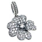 Queenberry Sterling Silver Four Clover Lucky Cubic Zirconia European Style