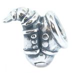 Queenberry Sterling Silver Musical Instrument Saxophone European Style Bead