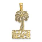 Finejewelers 14k Yellow Gold South Beach Under Palm Tree Charm並行輸入品　送料無料