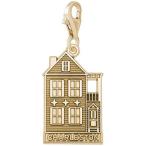 Rembrandt Charleston Row House Charm with Lobster Clasp, 10K Yellow Gold並行輸