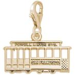 Rembrandt Charms San Francisco Cable Car Charm with Lobster Clasp, 10K Yell