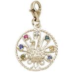 Rembrandt Charms Peacock Charm with Lobster Clasp, 10K Yellow Gold並行輸入品　送料無