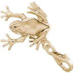 Rembrandt Tree Frog Charm with Lobster Clasp, 14K Yellow Gold並行輸入品　送料無料