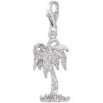 Rembrandt Charms Palm Tree Charm with Lobster Clasp, 14k White Gold並行輸入品　送料