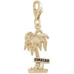 Rembrandt Curacao Palm Tree Charm with Lobster Clasp, 14K Yellow Gold並行輸入品　