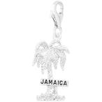 Rembrandt Jamaica Palm Tree Charm with Lobster Clasp, 14K White Gold並行輸入品　送