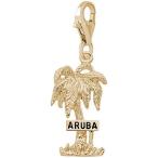 Rembrandt Aruba Palm Tree Charm with Lobster Clasp, 14K Yellow Gold並行輸入品　送料