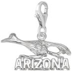 Rembrandt Arizona Road Runner Charm with Lobster Clasp, 14K White Gold並行輸入品
