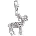 Rembrandt Charms Big Horn Sheep Charm with Lobster Clasp, 14k White Gold並行輸